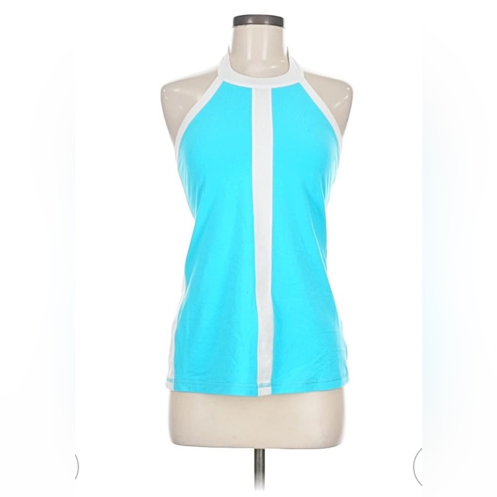 Lululemon size 6 teal halter tank top. Can add padding. See measurements